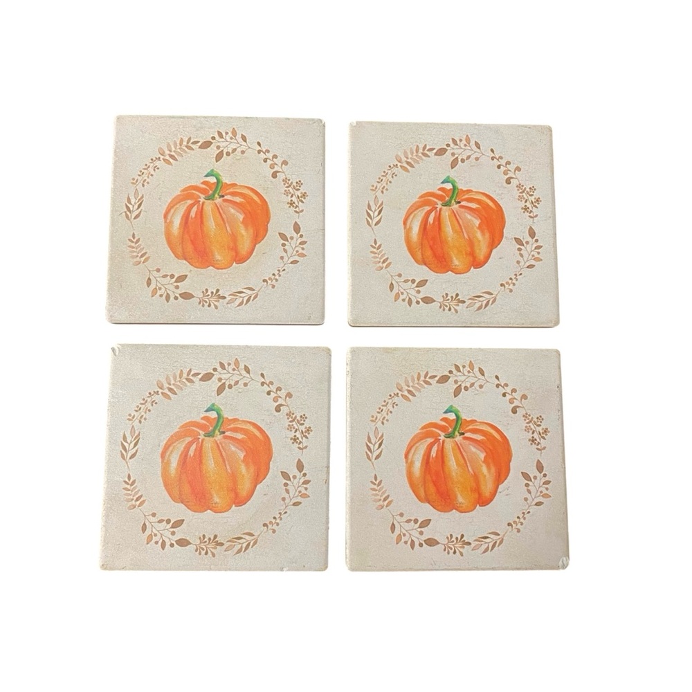 Set of 4 Pumpkin Coasters